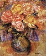 Pierre Renoir Vase of Roses oil painting artist